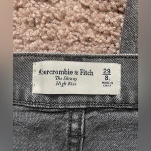 Abercrombie and Fitch High Ride grey wash jeans